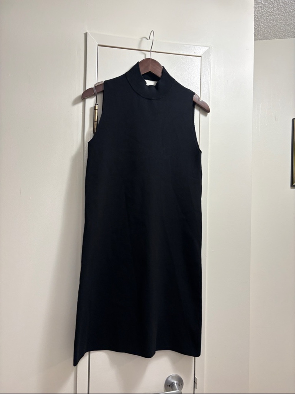 Solace London Sleeveless Black Mock-Neck Dress